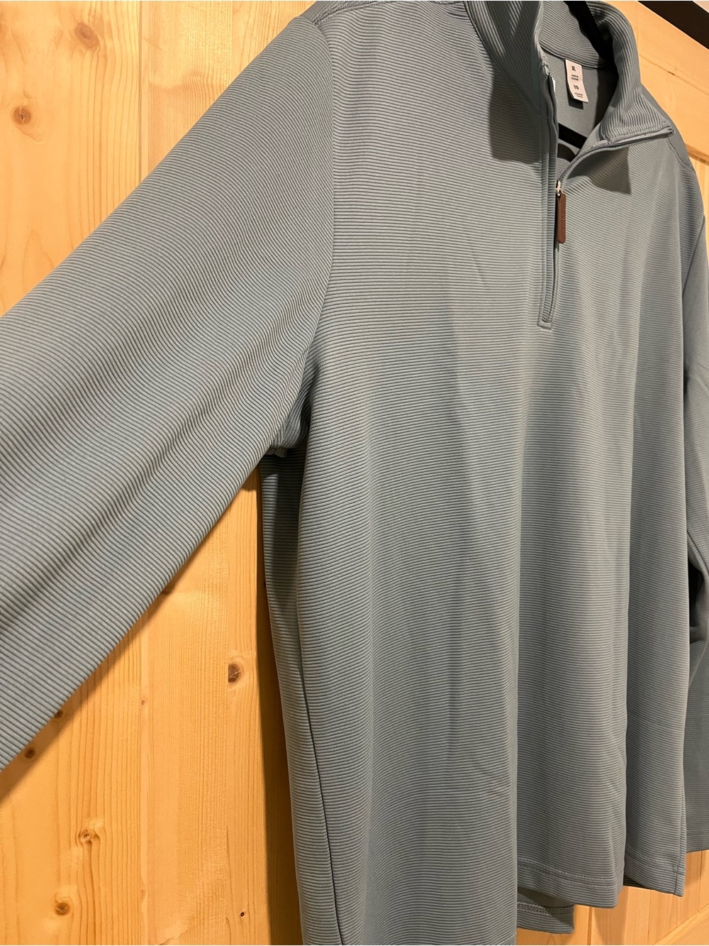 Cubavera Light Blue Ribbed Zip-Front Pullover XL - Picture 5 of 8